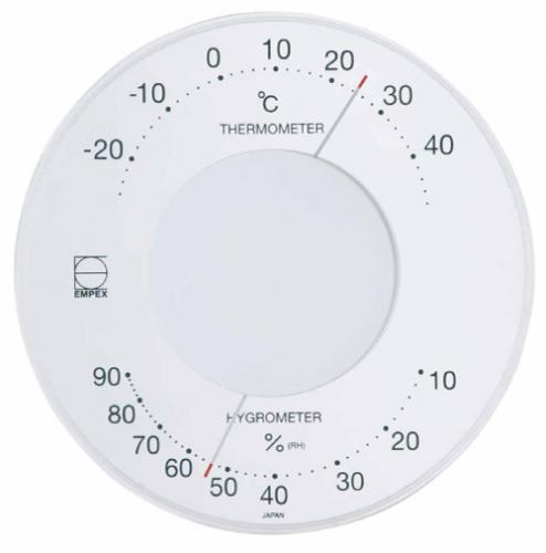 《日本製》クリアボディ温・湿度計
